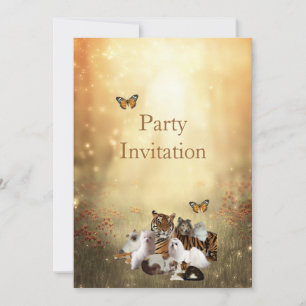 Animales de invitación en el parque