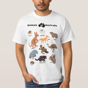 Animales de la camiseta Australia Aussie Wildlife