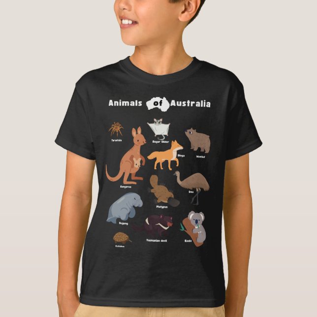 Animales de la camiseta Australia Aussie Wildlife (Anverso)