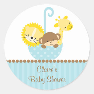 Animales de la jungla en Pegatinas de paraguas azu