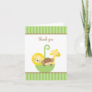 Animales de la jungla en tarjetas de notas de para