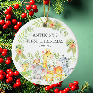 Animales de la jungla - Ornamento de Navidad de fo