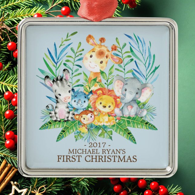 Animales de la jungla primer adorno navideño del b (Subido por el creador)