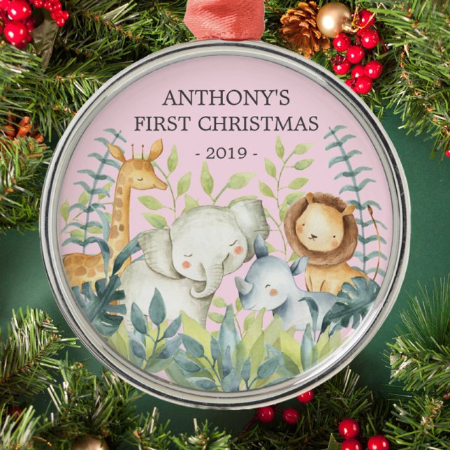 Animales de la jungla primer adorno navideño del b (Subido por el creador)