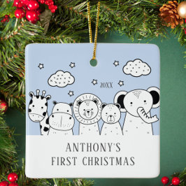 Animales de la jungla primer adorno navideño del b