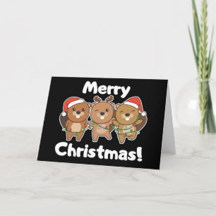 Animales de Navidad Castores Castores Feliz Navida