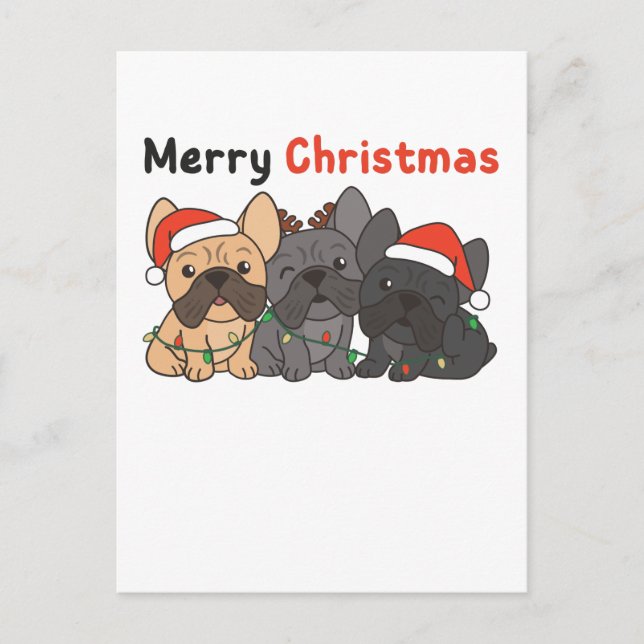 Animales de Navidad de Bulldog Francés Perros Lind (Anverso)