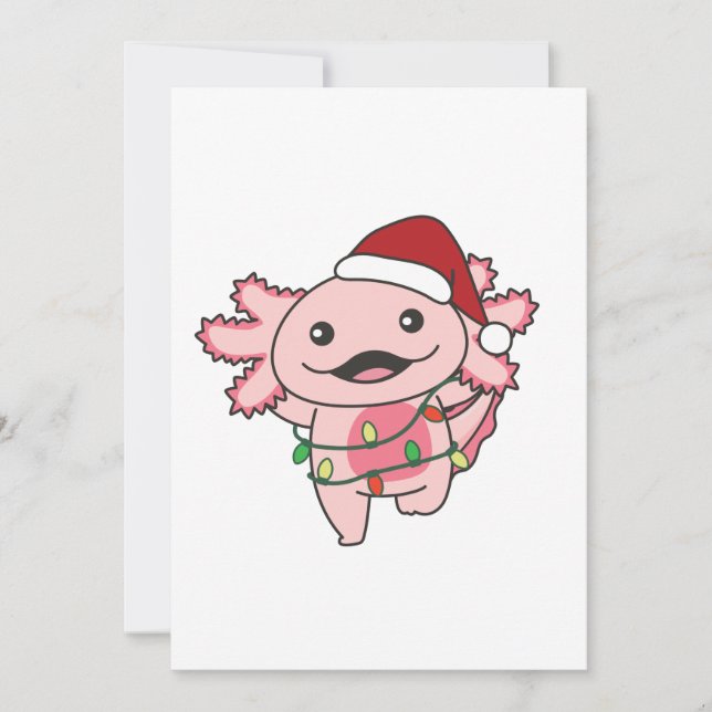 Animales de Navidad de Invierno Axolotl Axolotls (Anverso)