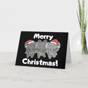 Animales de Navidad Elefantes Alegres Fiestas