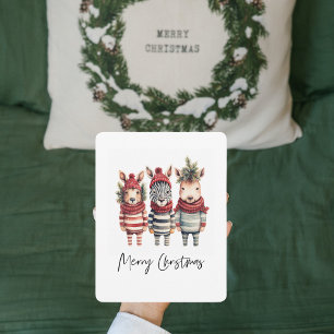 Animales de Navidad en Acuarela Vintage