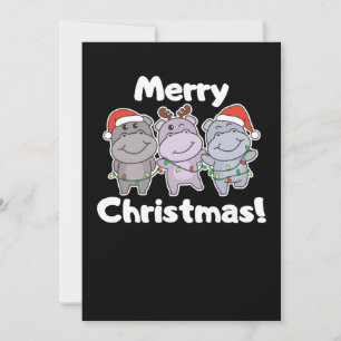Animales de Navidad Hipopótamos Adorables Hipopóta