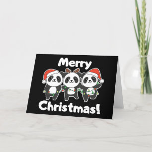 Animales de Navidad Pandas Feliz Navidad Hol