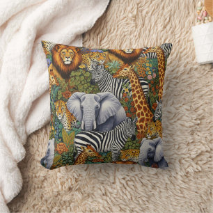 Animales de safari africano Cojín decorativo