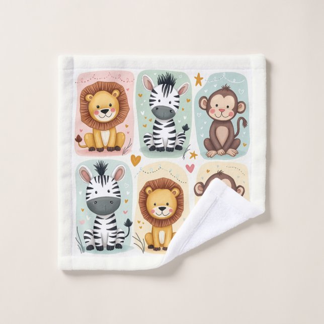 Animales de Safari Caprichosos (Toallita)