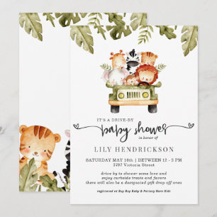 Animales de Safari Cute   Baby Shower de unidad