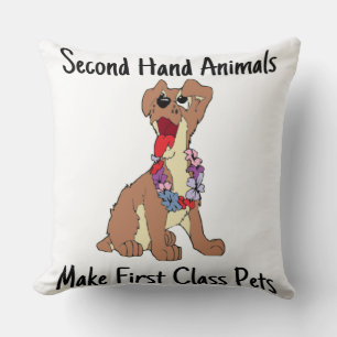 Animales de segunda mano hacen Cojín decorativo de