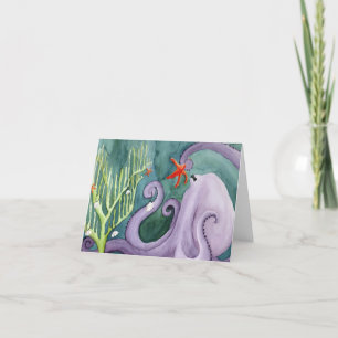 Animales de vacaciones inusuales: Tarjeta Octopus