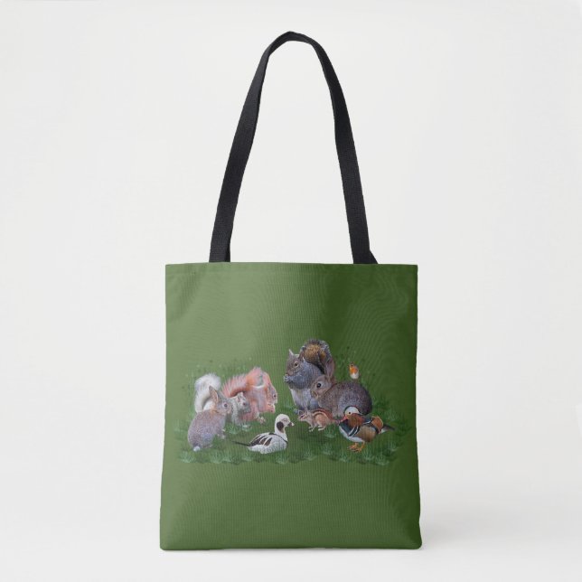 Animales De Woodland Por Toda La Bolsa De Impresió (Anverso)