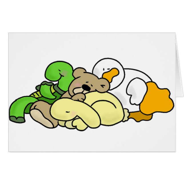 Animales del bebé el dormir (Anverso (Horizontal))