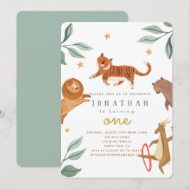 Animales del bosque acuático que cumplen un año