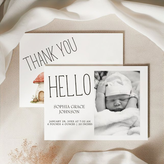 Animales del Bosque Boho Anuncio de Nacimiento de  (Subido por el creador)