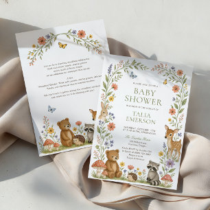 Animales del Bosque Invitación de Cumpleaños de Ja