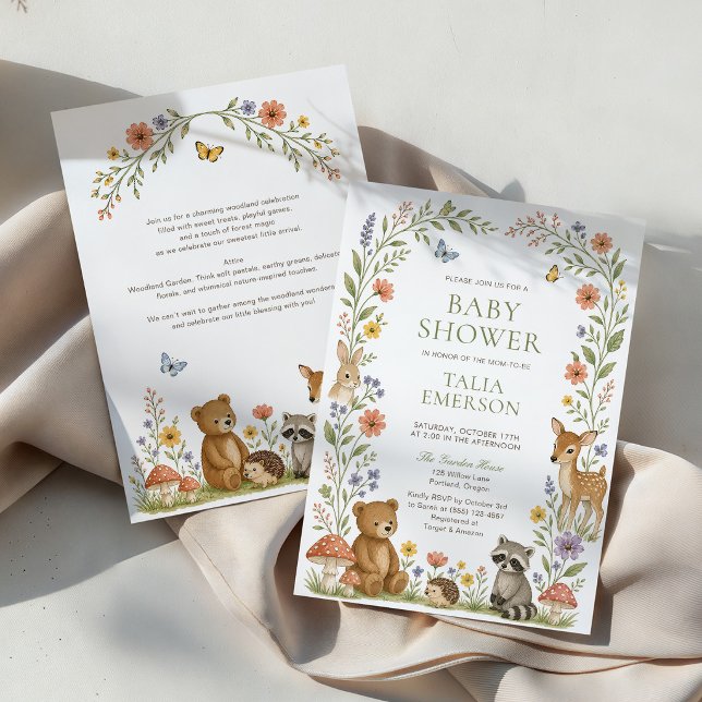 Animales del Bosque Invitación de Cumpleaños de Ja (Subido por el creador)