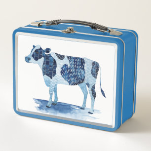 Animales del campo del azul de cobalto - vaca