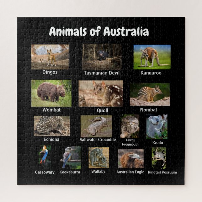 Animales del rompecabezas de Australia (Vertical)