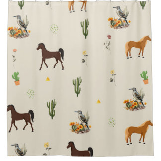Animales desérticos de estilo suroeste cortina de 