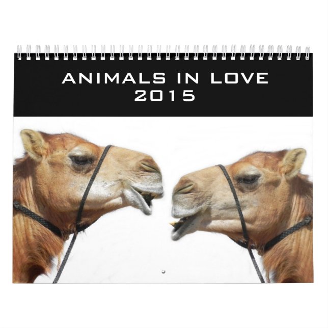 Animales en el calendario 2015 del amor el | (Tapa)