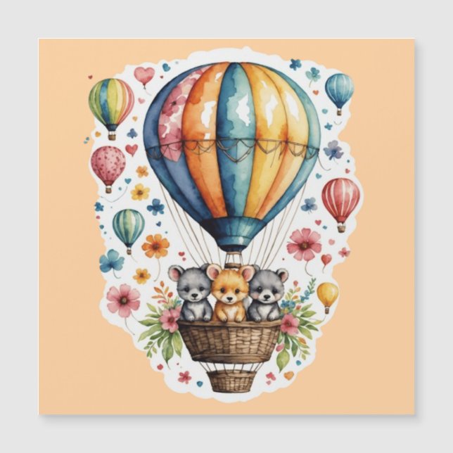 Animales En Un Globo (Anverso)