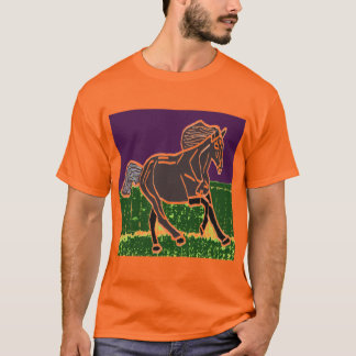 ANIMALES espirales del CABALLO de la camiseta del