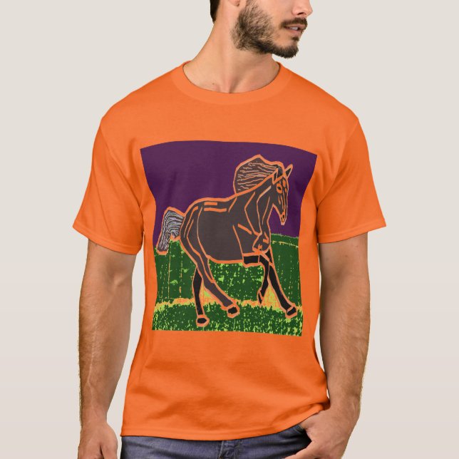 ANIMALES espirales del CABALLO de la camiseta del (Anverso)