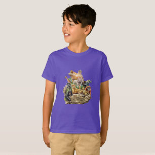 Animales estacionan camiseta para niños