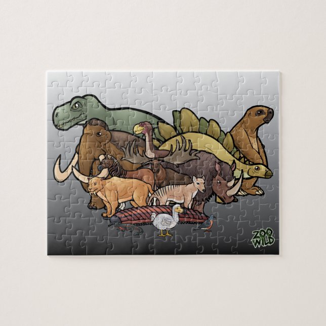 Animales extintos - rompecabezas (Horizontal)