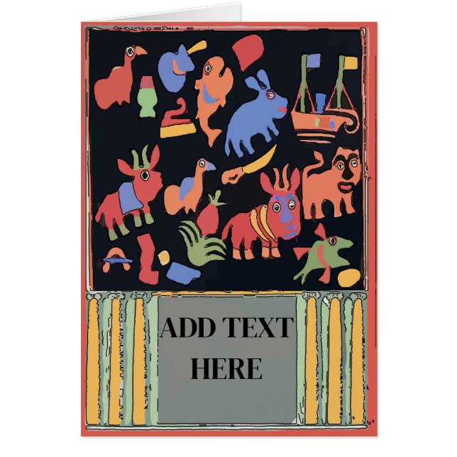 Animales extraños, añadir texto, (Frente)