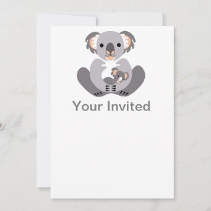 Animales Fiestas-Cute-Koala - invitación