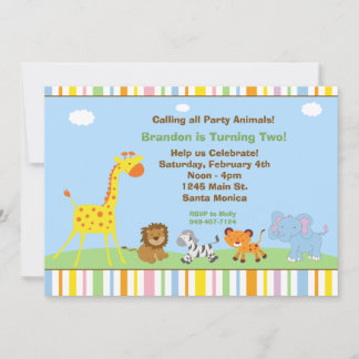 Animales Fiestas Niños Invitación a fiesta de cump