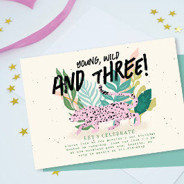 Animales Fiestas salvajes Niños Invitación a la fi