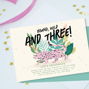 Animales Fiestas salvajes Niños Invitación a la fi