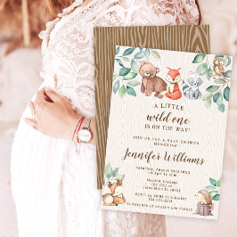 Animales forestales de Woodland invitación a la du