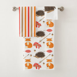 Animales Forestales Niños Tribales Baño Toalla Set