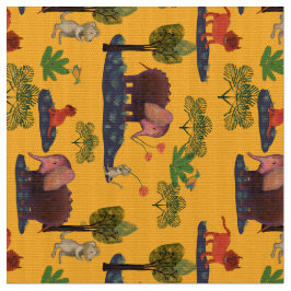 Animales imaginarios: leones, ratones, tela de los