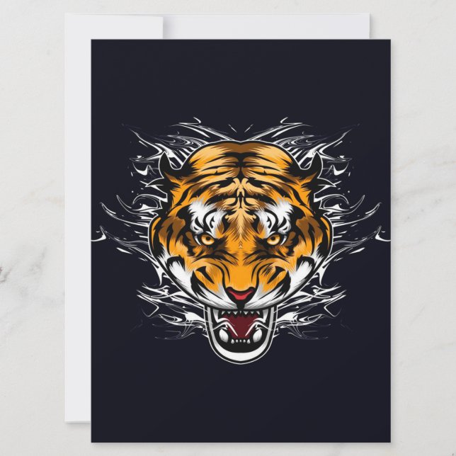 Animales Lindo Tigre | En Bañera Pared (Anverso)