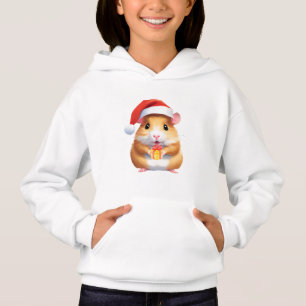 Animales lindos invierno hámster Santa Navidad