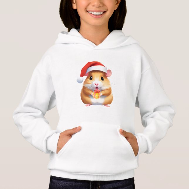 Animales lindos invierno hámster Santa Navidad   (Anverso)