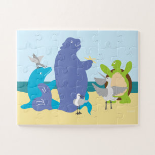 Animales Marinos Caprichosos Rompecabezas 11x14