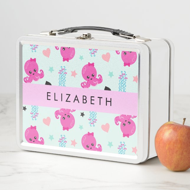 Animales marinos, pulpo, medusas, corazón, tu nomb (In situ)