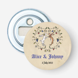 Animales medievales abridor de botellas de novios